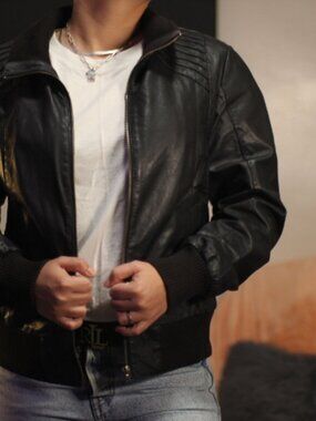 Danier Leather Jacket Black GENUINE LEATHER